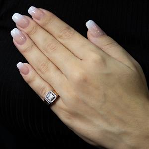 0.42 Karat Vintage Baget Pırlanta Yüzük