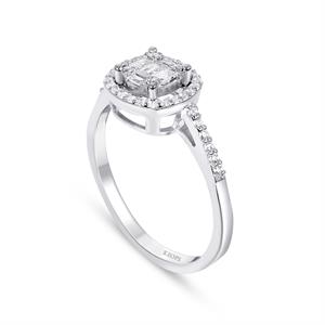 0.37 Karat Baget Pırlanta Yüzük - IDL Sertifikalı