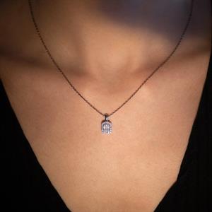 0.17 Karat Baget Pırlanta Kolye