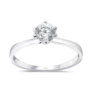 0.50 Karat E Renk  Pırlanta Vintage Tektaş Yüzük - HRD Sertifikalı