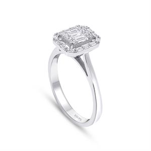 0.42 Karat Baget Pırlanta Yüzük - IDL Sertifikalı