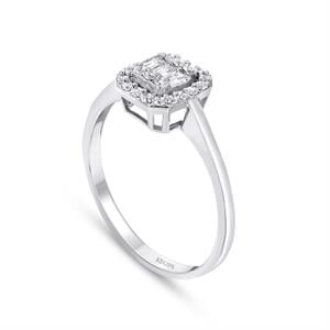 0,45 Karat Baget Pırlanta Yüzük - IDL Sertifikalı