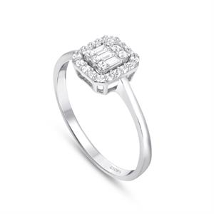 0.25 Karat Baget Pırlanta Yüzük - IDL Sertifikalı