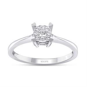 0.08 Karat Pırlanta Fantezi  Yüzük