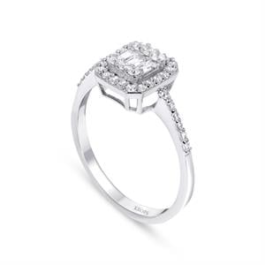 0.26 Karat Baget Pırlanta Yüzük - IDL Sertifikalı