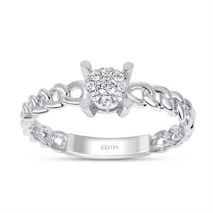 0.08 Karat Fantezi Pırlanta Yüzük