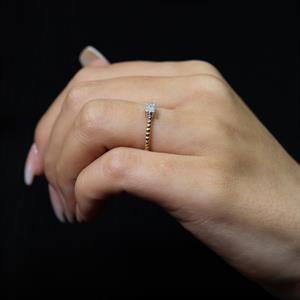0.10 Karat Baget Pırlanta Trend Yüzük