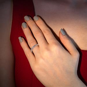 0.82 Karat Pırlanta Yarımtur Yüzük 