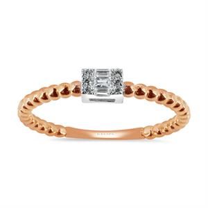 0.10 Karat Baget Pırlanta Trend Yüzük