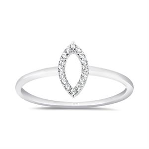 0.10 Karat Pırlanta Markiz Coronet Yüzük