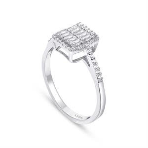 0.43 Karat Baget Pırlanta Yüzük - IDL Sertifikalı