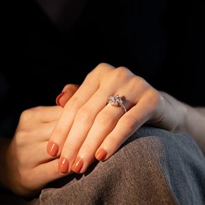 0.64 Karat Pırlanta Fantezi Kar Tanesi Yüzük