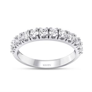 0.82 Karat Pırlanta Yarımtur Yüzük 