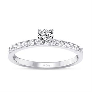 0.44 Karat Özel Tasarım Pırlanta Tektaş Yüzük - IDL Sertifikalı