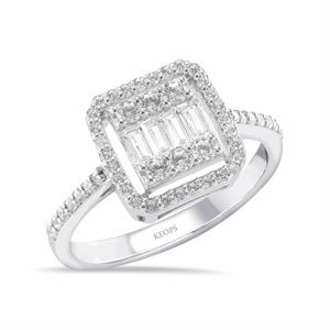 0.67 Karat Baget Pırlanta Yüzük - IDL Sertifikalı