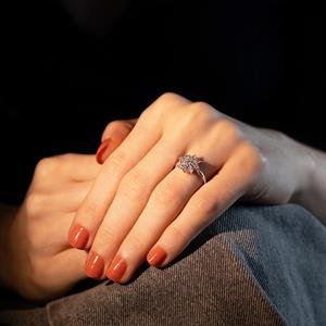 0.64 Karat Pırlanta Fantezi Kar Tanesi Yüzük