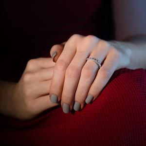 0.38 Karat Pırlanta Yarımtur Yüzük 