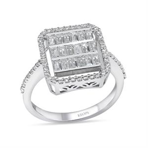 0.71 Karat Pırlanta Hemera Baget Yüzük - IDL Sertifikalı