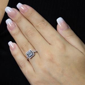 0.67 Karat Baget Pırlanta Yüzük - IDL Sertifikalı