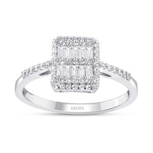 0.43 Karat Baget Pırlanta Yüzük - IDL Sertifikalı