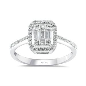 0.40 Karat Baget Pırlanta Yüzük