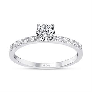 0.59 Karat  Özel Tasarım Tektaş Yüzük - IDL Sertifikalı