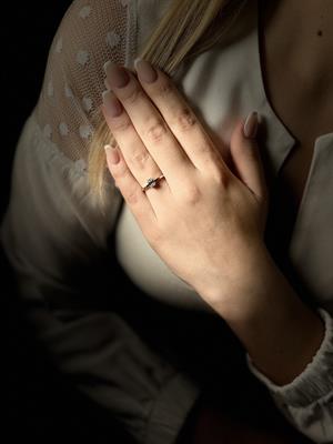 0,18  Baget Kesim Pırlanta Tektaş Yüzük 