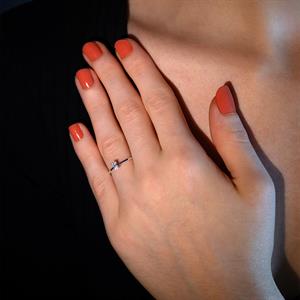 0,20 Karat Oval Pırlanta Tektaş Yüzük