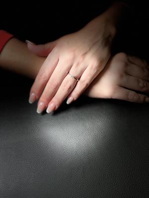 0,22  Karat Prenses Kesim Pırlanta Tektaş Yüzük