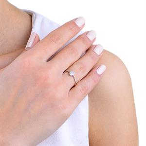 0,25 Karat Oval Pırlanta Sade Yüzük - 1100658