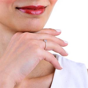 0,25 Karat Oval Pırlanta Sade Yüzük - 1100658