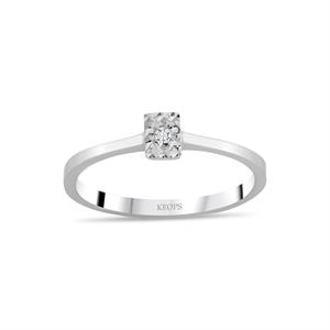 0,30 Karat Görünümlü Emerald Efektli Pırlanta Yüzük - 1100657