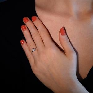 0,40 Karat Damla Kesim Pırlanta Tektaş Yüzük - GİA Sertifikalı