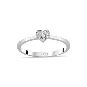 0,40 Karat Görünümlü Kalp Efektli Pırlanta Yüzük - 1100655