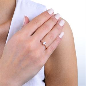 0,55  Karat Pırlanta Vintage Olivia Yüzük - HRD Sertifikalı - 1100660