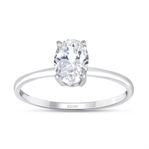 0,60 Karat Oval Pırlanta Tektaş Yüzük - GİA Sertifikalı