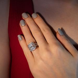 1.02 Karat Baget Pırlanta Love Yüzük - IDL Sertifikalı