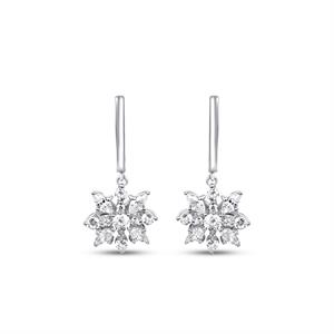 1.27 Karat Markiz Kesim Pırlanta Fantezi Küpe