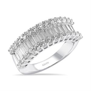 1.65 Karat E Renk  Baget Yarımtur Yüzük - IDL Sertifikalı