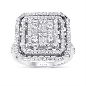 1.18 Karat Baget Pırlanta Yüzük - IDL Sertifikalı