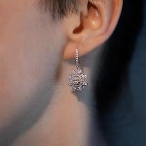 1.29 Karat Pırlanta Fantezi  Küpe