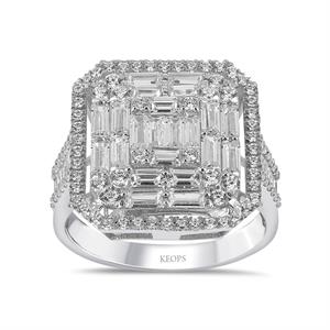 1.53 Karat Baget Pırlanta Queen Yüzük - IDL Sertifikalı