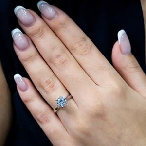 1 Karat E Renk Pırlanta Vintage Tektaş Yüzük