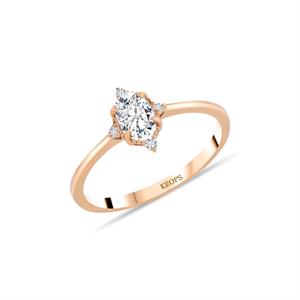1  Karat Pırlanta Vintage Nilüfer Yüzük - 1100664