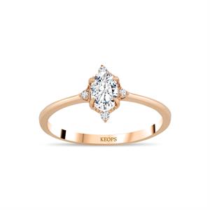 1  Karat Pırlanta Vintage Nilüfer Yüzük - 1100664