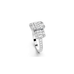 1,15 Karat Baget Pırlanta Tria Yüzük - IDL Sertifikalı