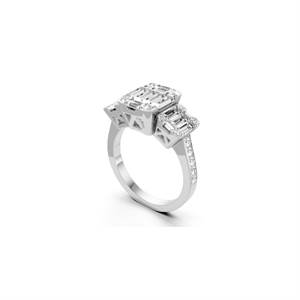 1,15 Karat Baget Pırlanta Tria Yüzük - IDL Sertifikalı