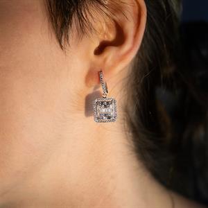 1,45 Karat Baget Pırlanta Queen  Küpe