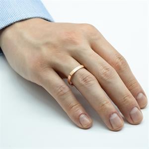 Afra Kare Vintage Altın Alyans Erkek Modeli