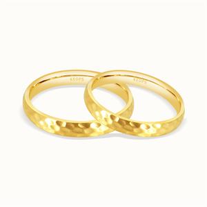 Ağaç Kabuğu Vintage Altın Alyans Kadın Modeli